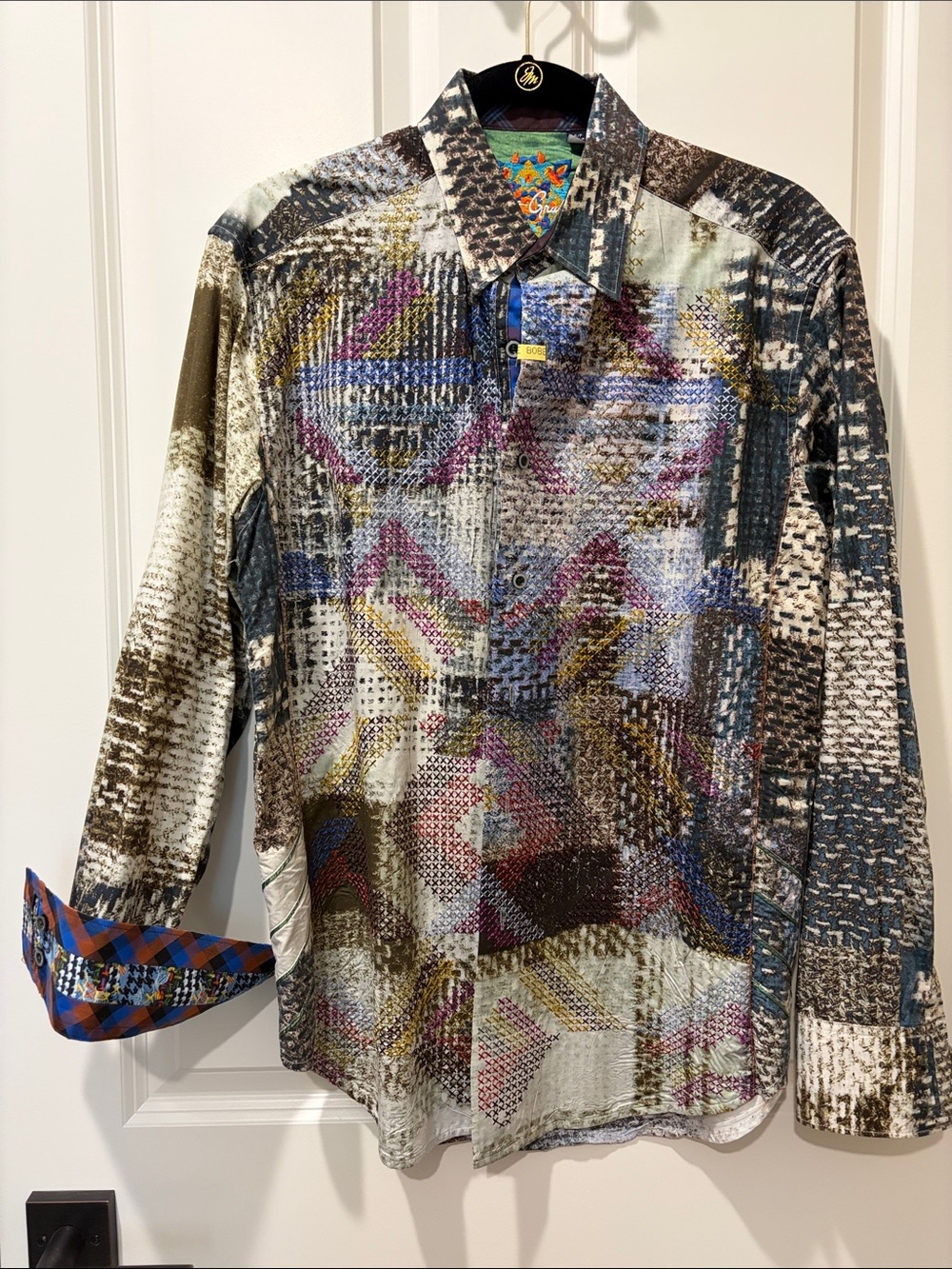 Robert Graham Multicolor Geometric Print Long-Sleeve Shirt